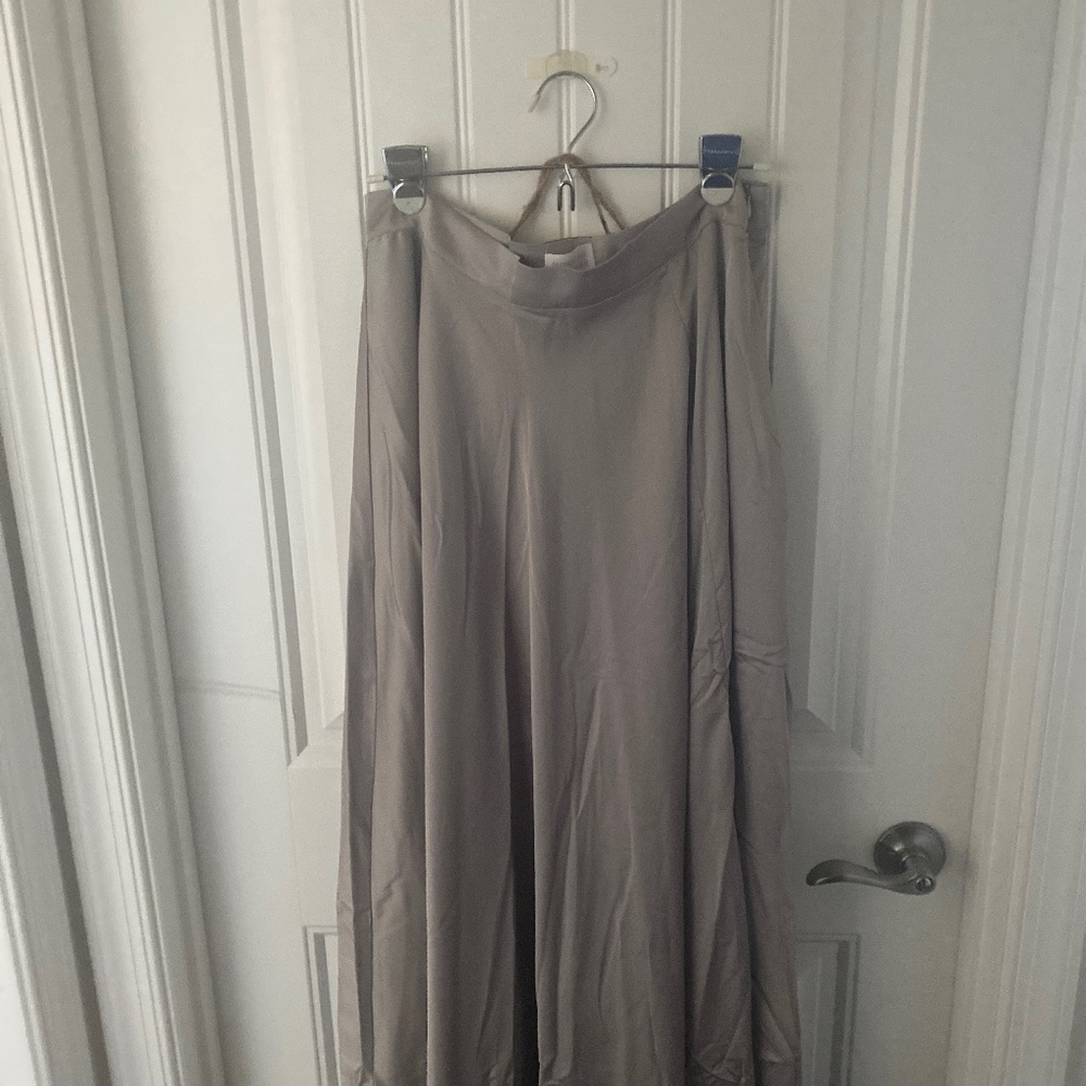 Morning Lavender- maxi skirt - silver